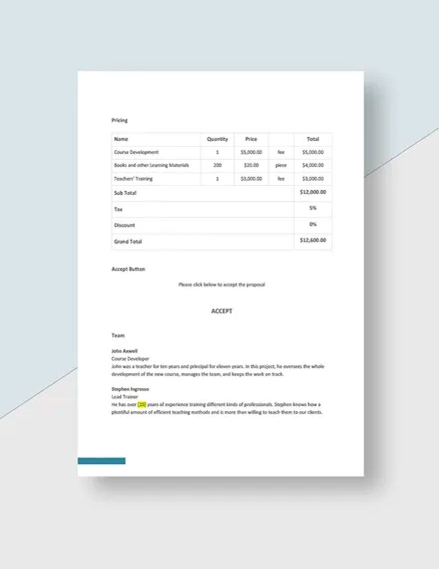 Sample New Course Proposal Template