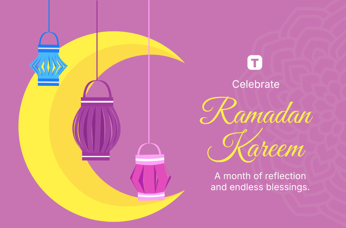 Free Colorful Paper Lanterns Ramadan Banner Template