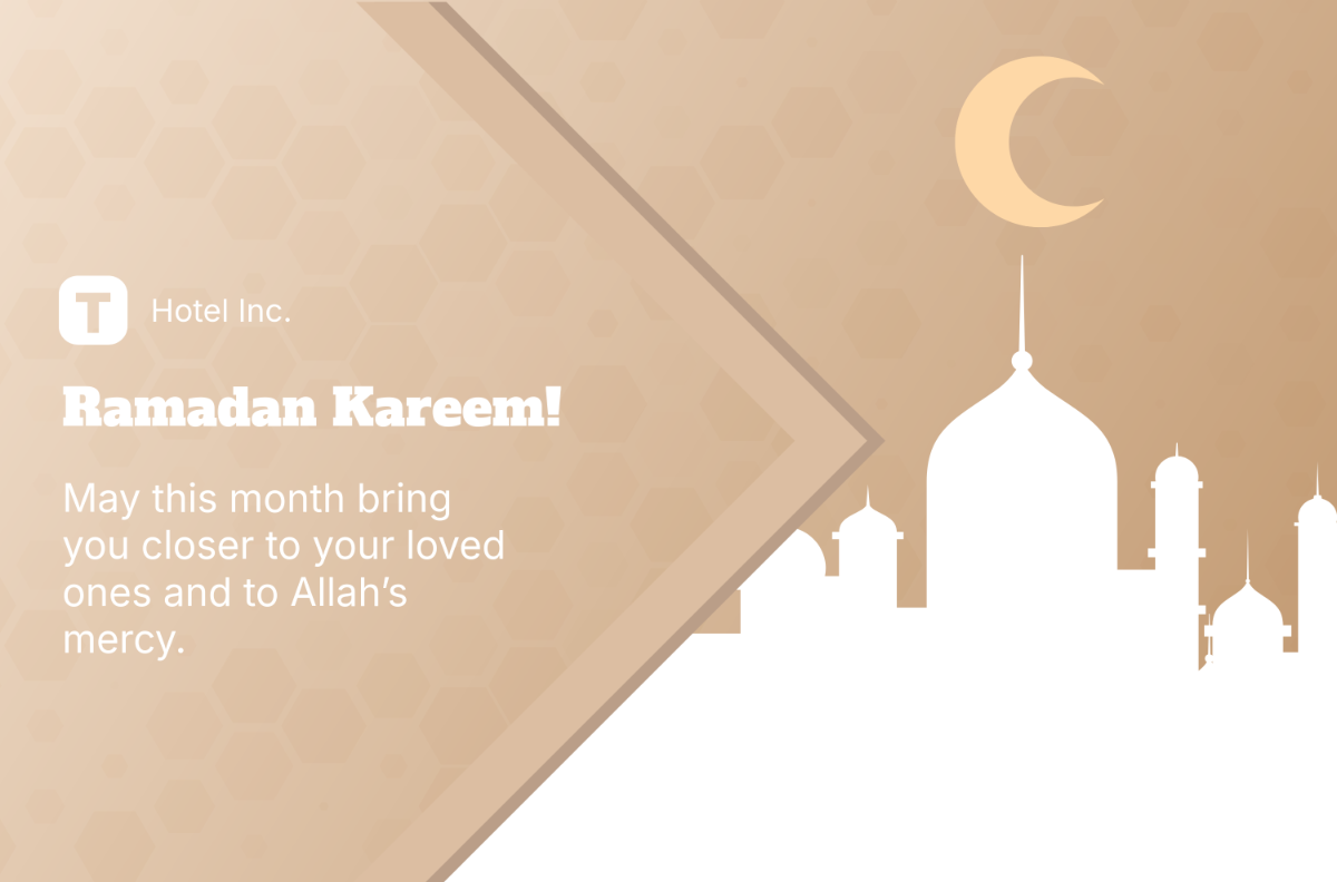 Free Beige White Ramadan Modern Banner Template