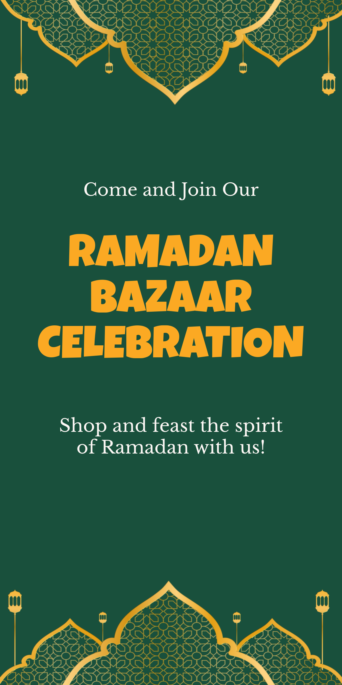 Free Ramadan Bazar Celebration Banner Template