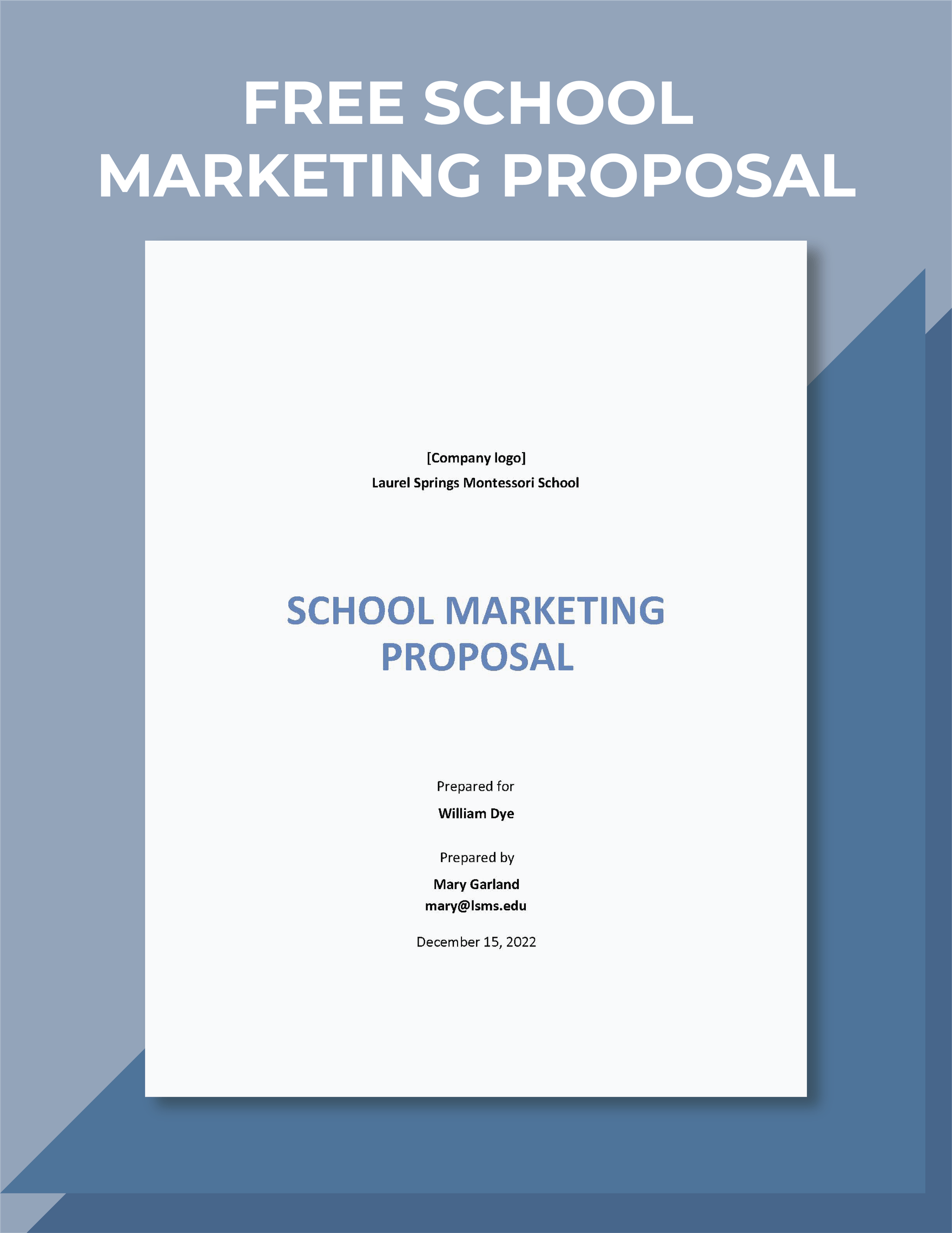 School Marketing Proposal Template