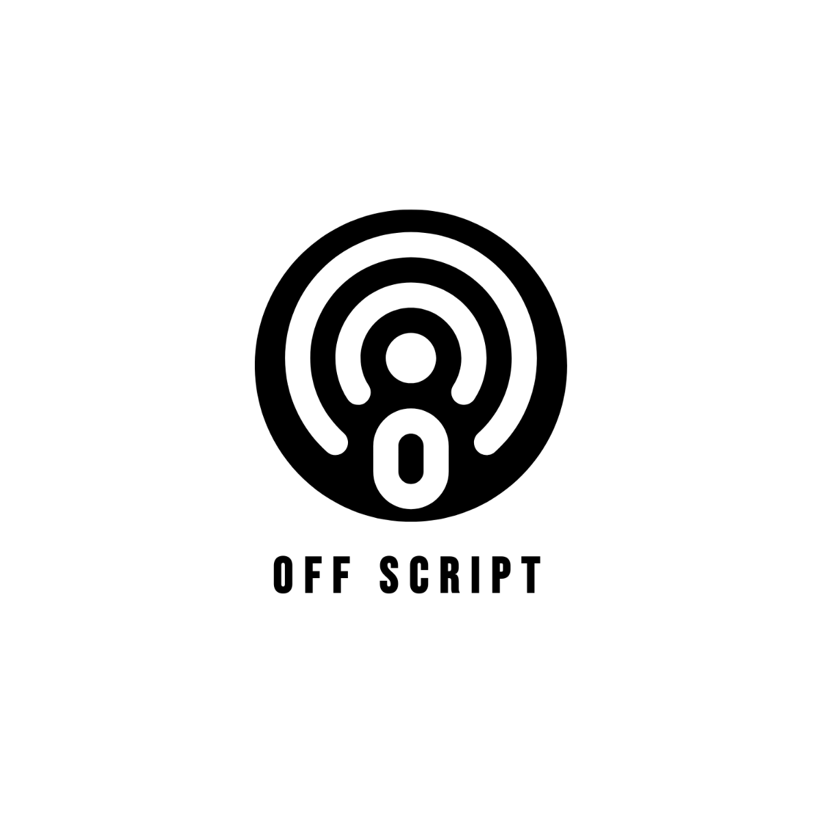 Black And White Podcast Logo - Edit Online & Download