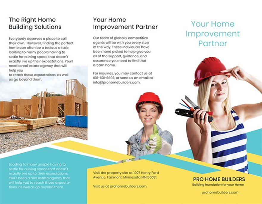 Home Builder Brochure Template