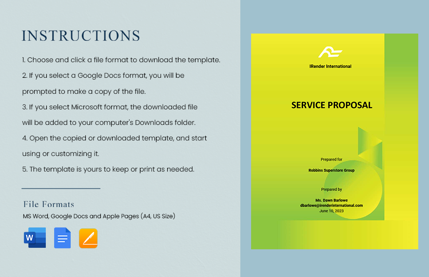 Product or Service Business Proposal Template