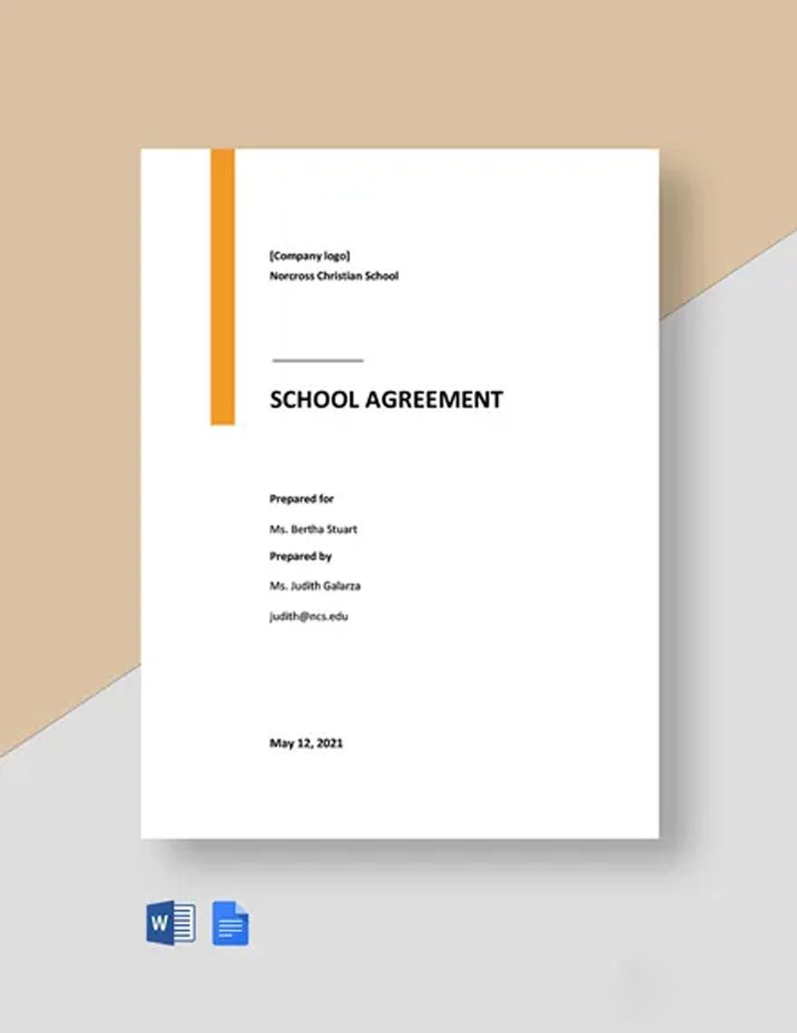 Basic School Agreement Template