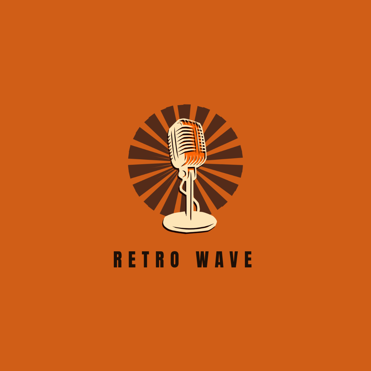 Retro Podcast Logo - Edit Online & Download