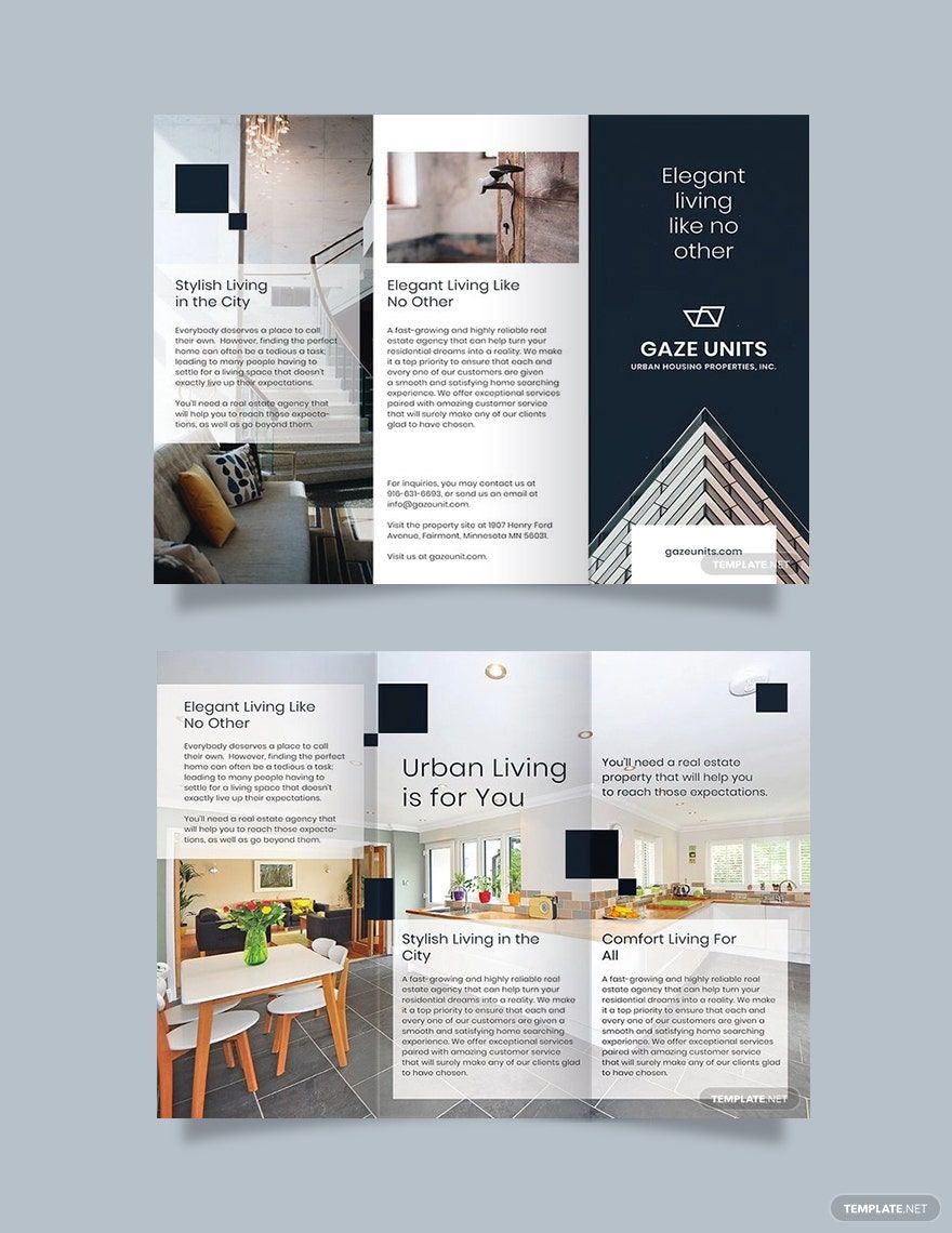 Real Estate Property Brochure Template in Word, Google Docs, Illustrator, PSD, Apple Pages, Publisher, InDesign