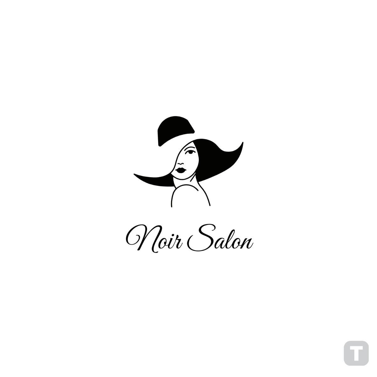 Free Monochrome Beauty Logo Template