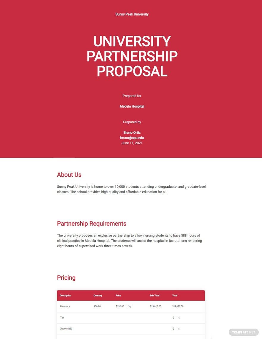Partnership Proposals 