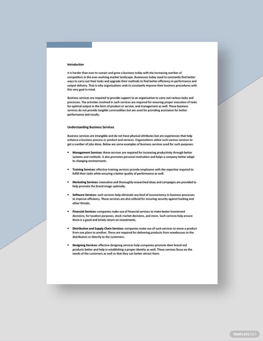 Business Service White Paper Template