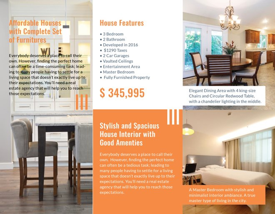 House For Sale Brochure Template In Publisher MS Word Photoshop 