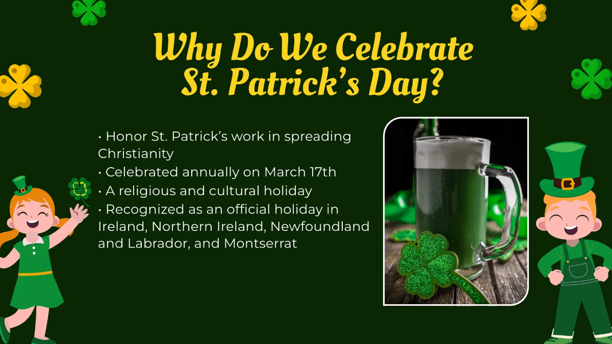 Free St. Patrick's Day Presentation Template to Edit Online