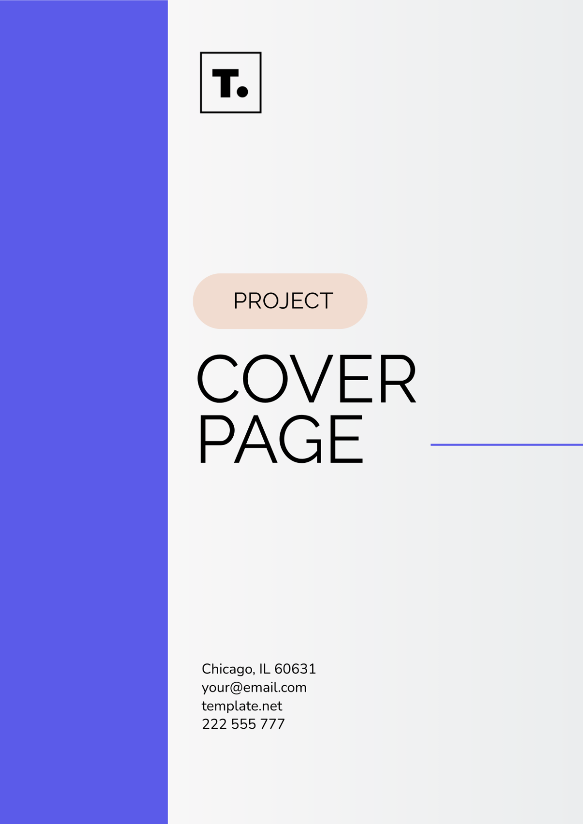 Free Project Cover Page Template