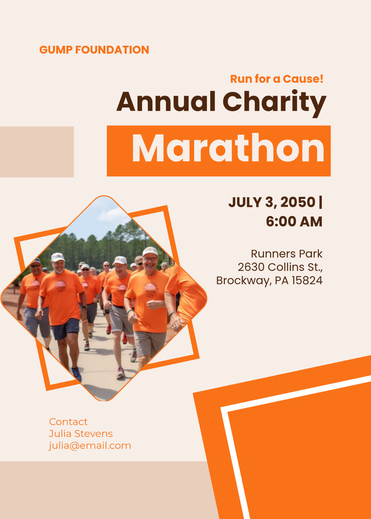 Free Charity Marathon Invitation Template