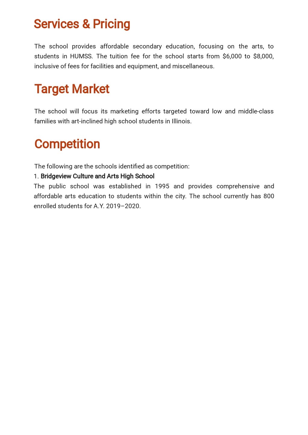 student business plan template