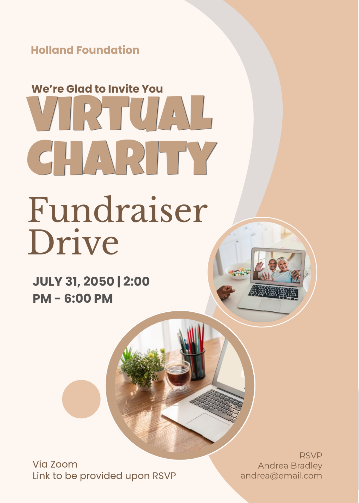 Free Creative Virtual Charity Invitation Template