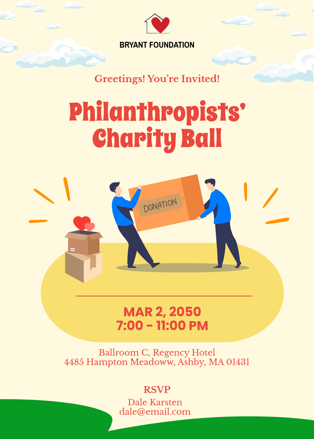 Free Charity Philanthropy Invitation Template