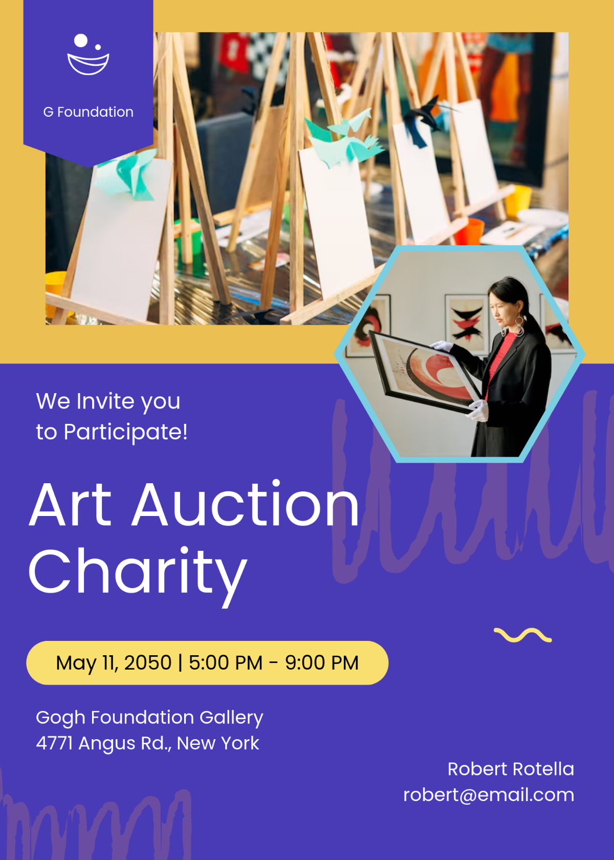 Free Art Auction Charity Invitation Template