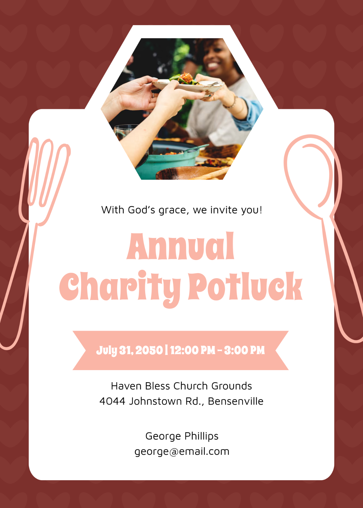 Free Church Charity Invitation Template