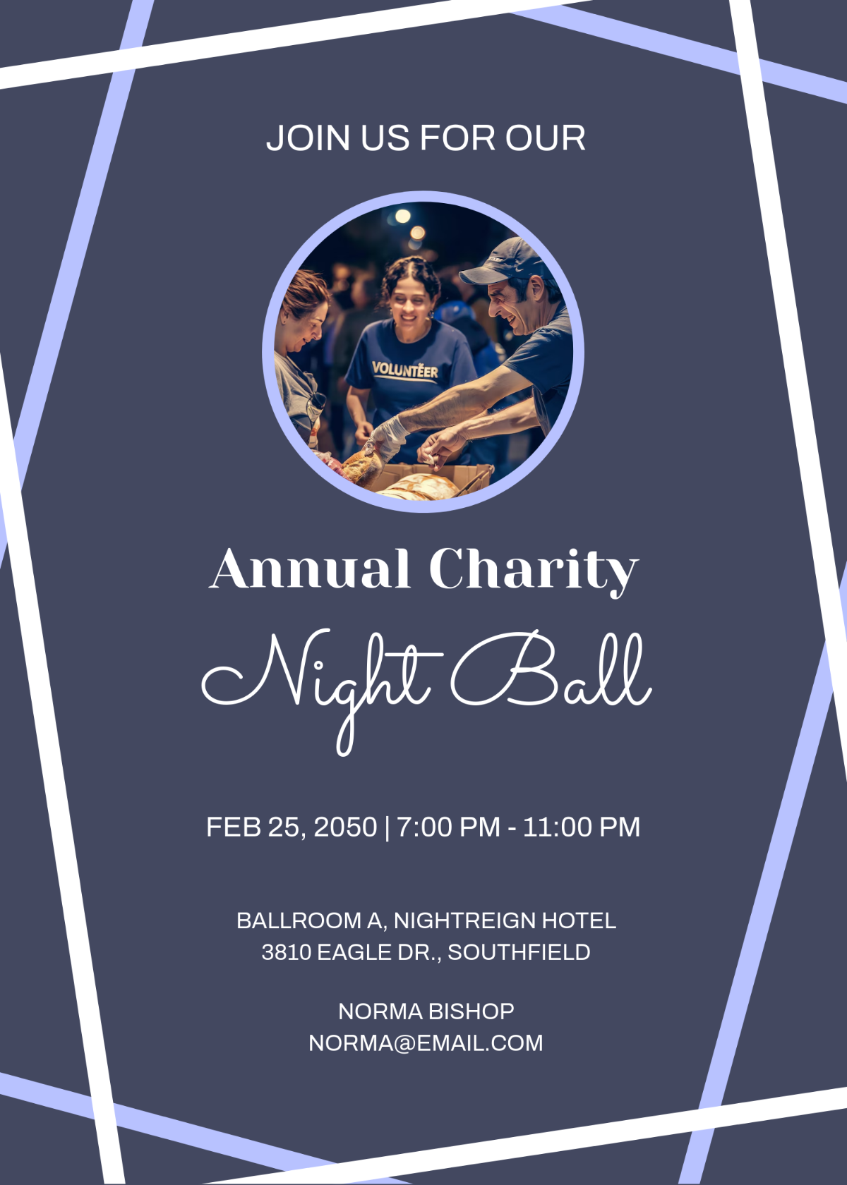 Free Annual Charity Night Invitation Template