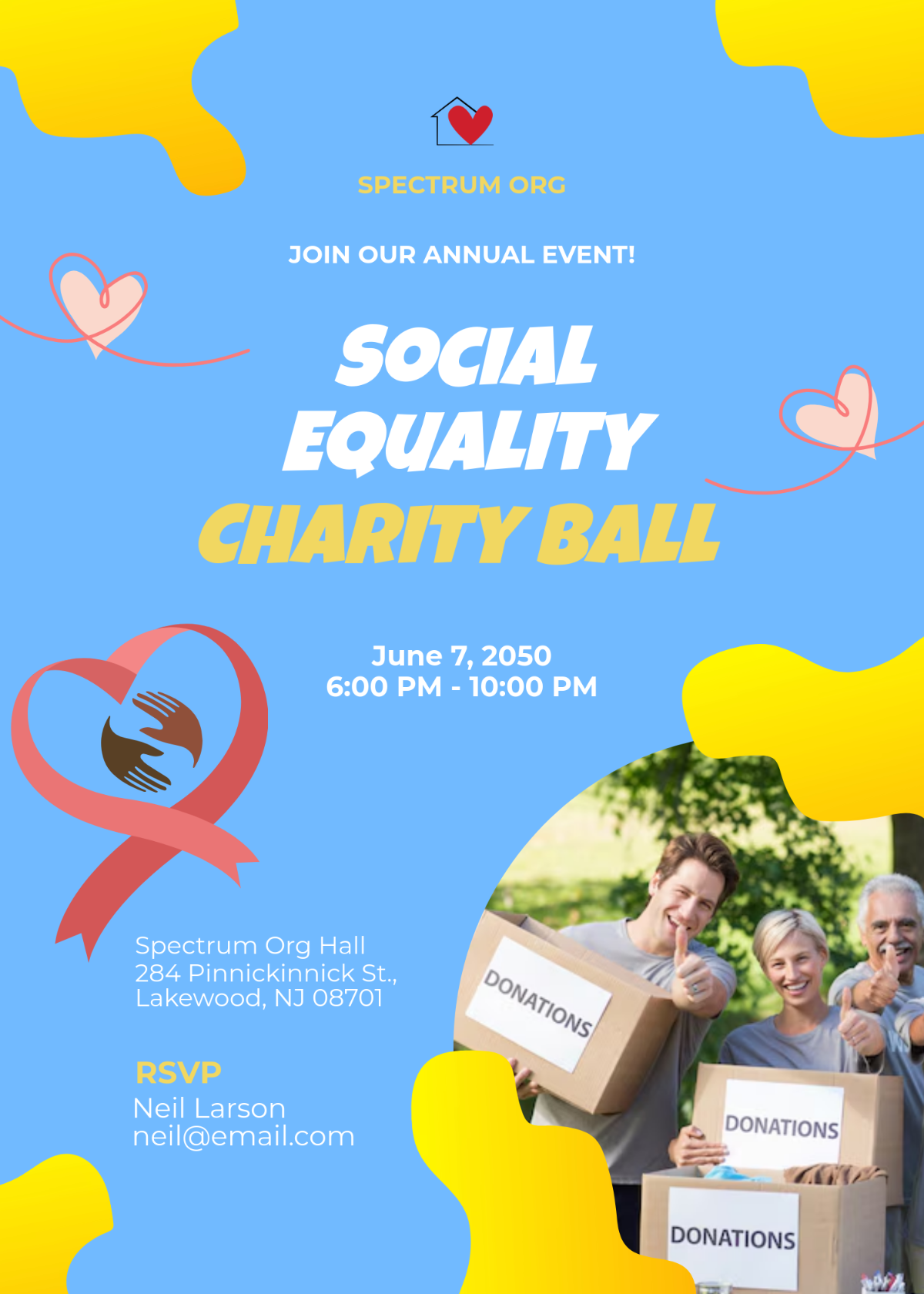 Free Social Cause Charity Invitation Template