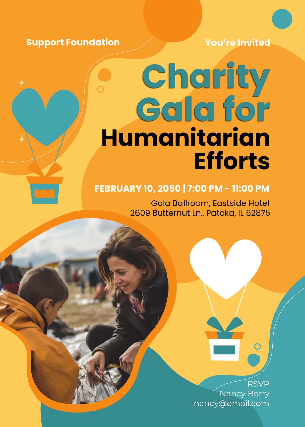 Free Humanitarian Charity Invitation Template