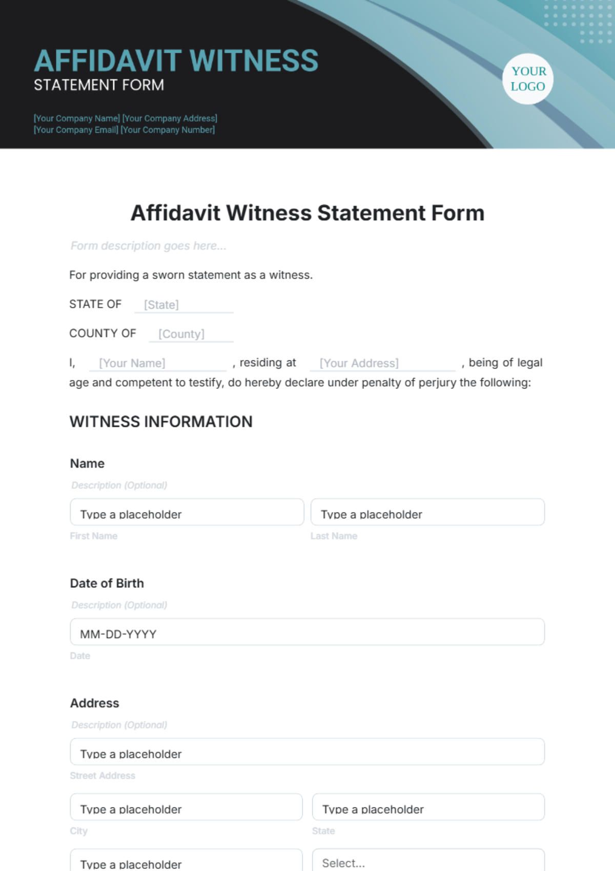 Free Affidavit Form Templates To Edit Online