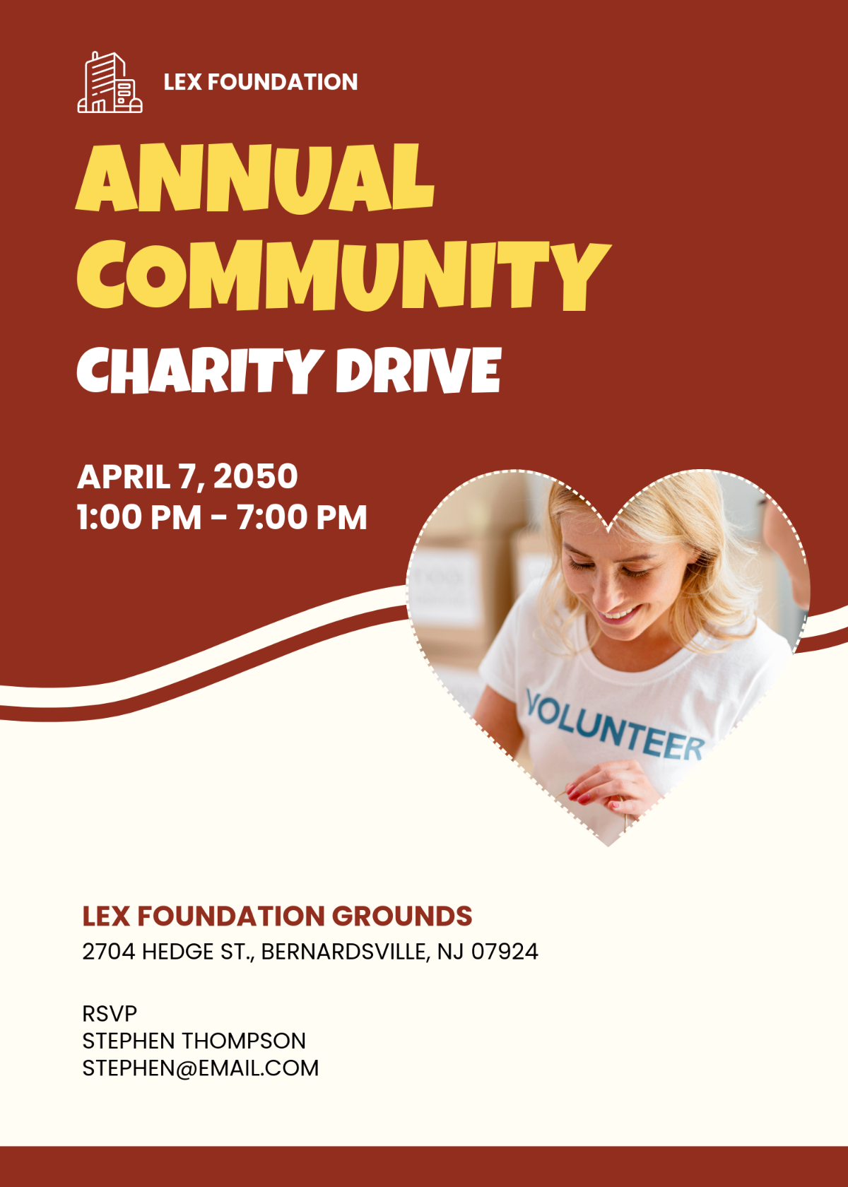 Free Community Charity Invitation Template