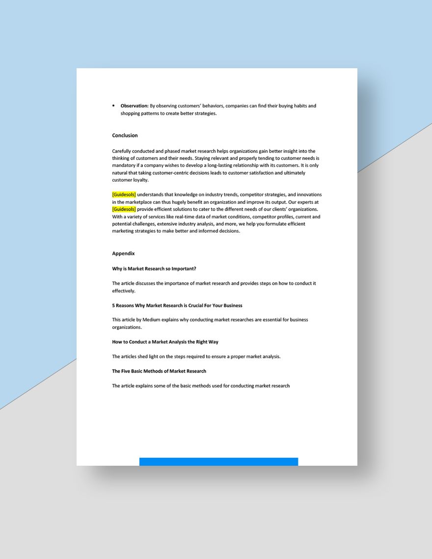 Market Research White Paper Template