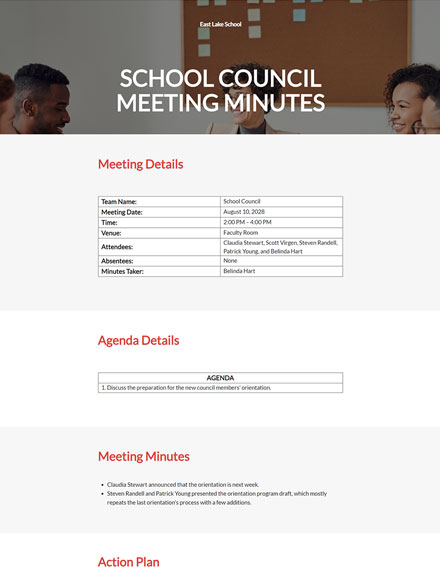 Student Council Meeting Minutes Template Template
