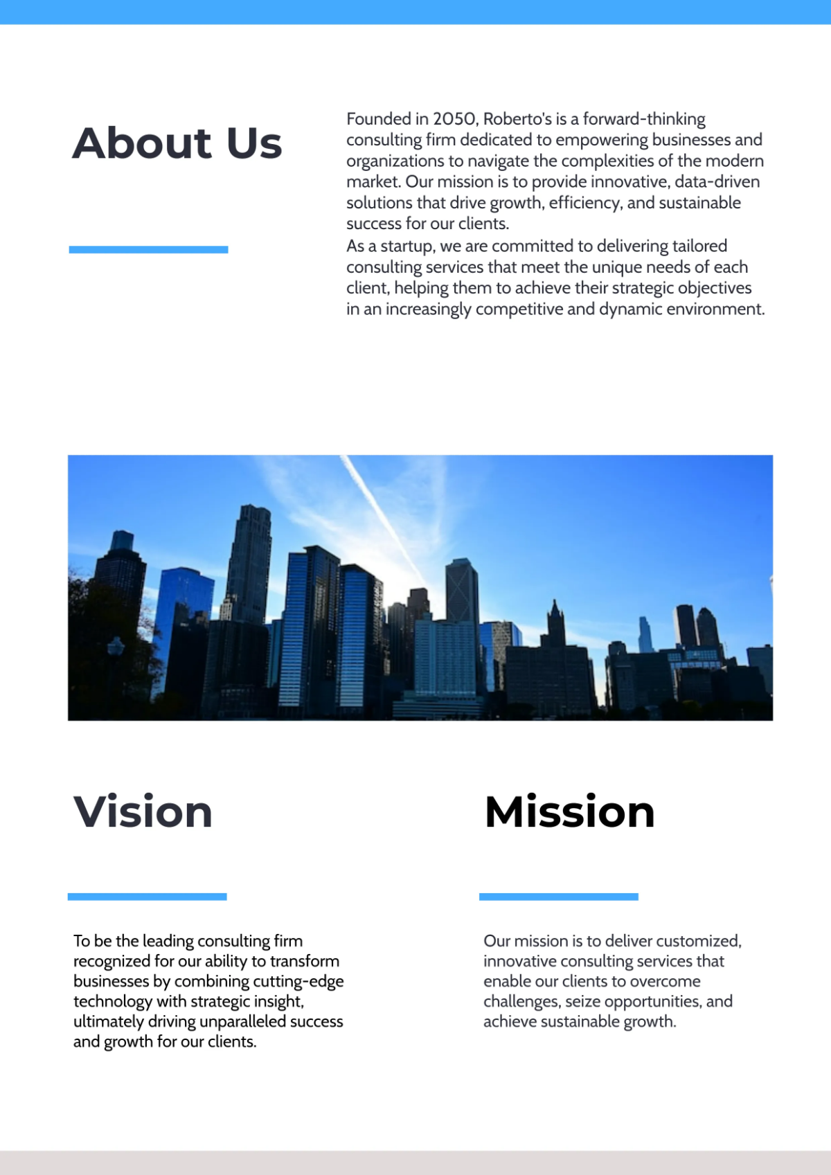 Free Minimalist Corporate Company Profile Template to Edit Online