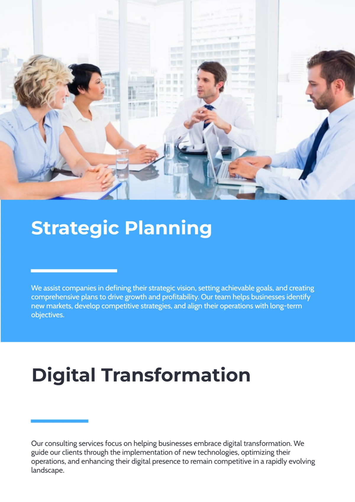 Free Minimalist Corporate Company Profile Template to Edit Online