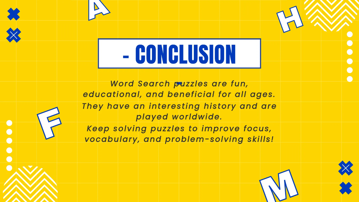 Free Word Search Presentation Template to Edit Online