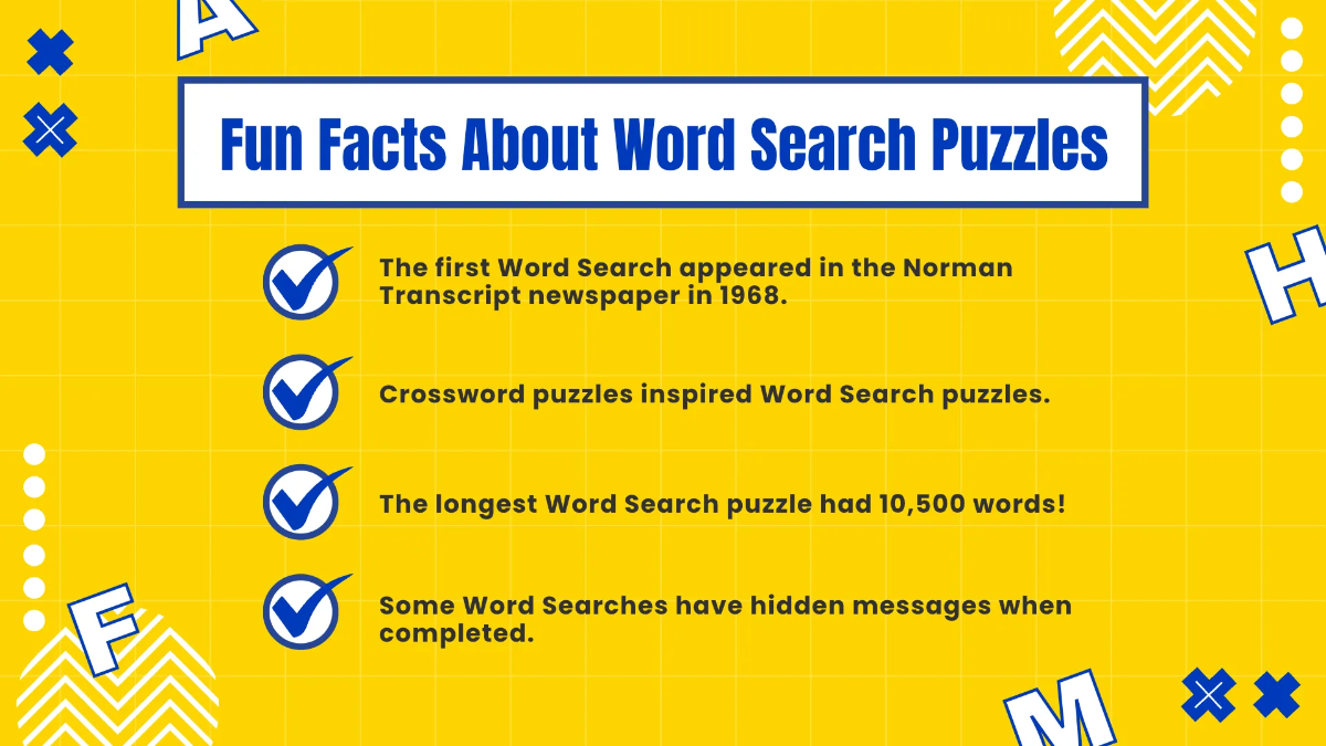 Free Word Search Presentation Template to Edit Online