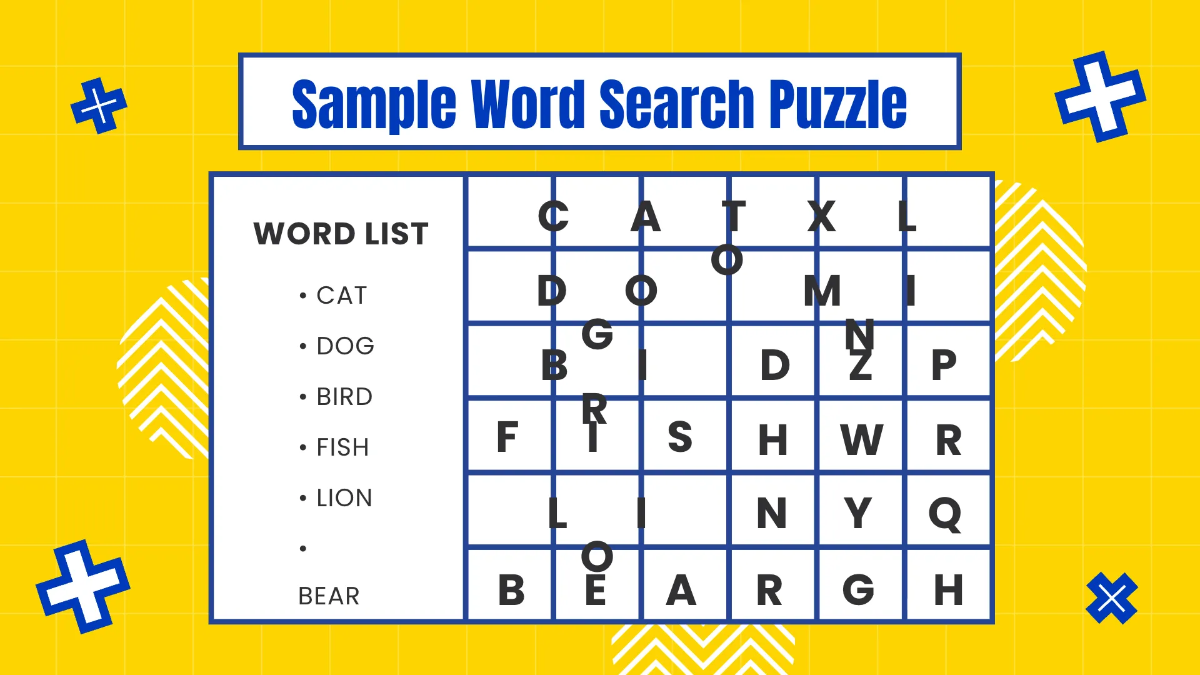 Free Word Search Presentation Template to Edit Online