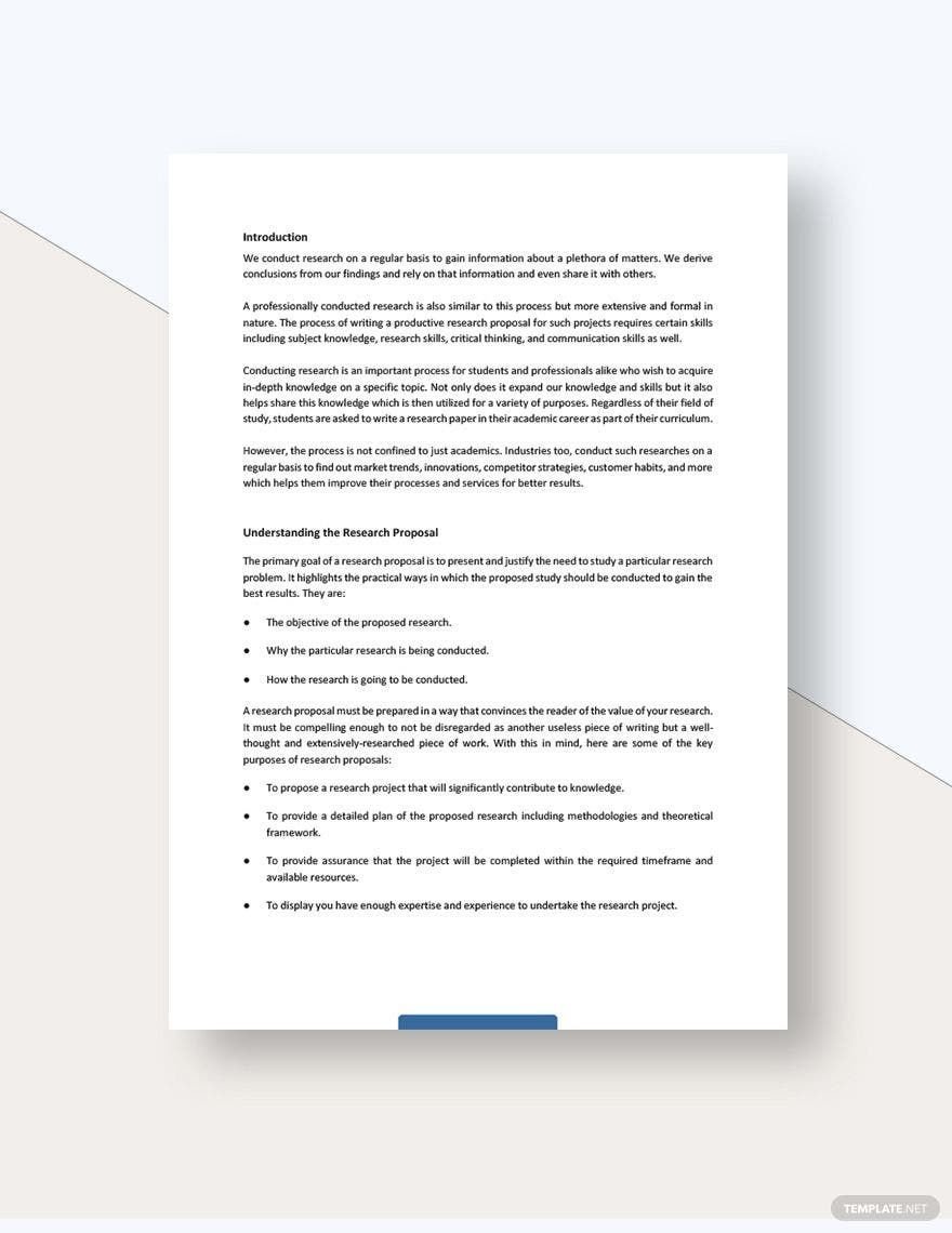 Research Proposal White Paper Template