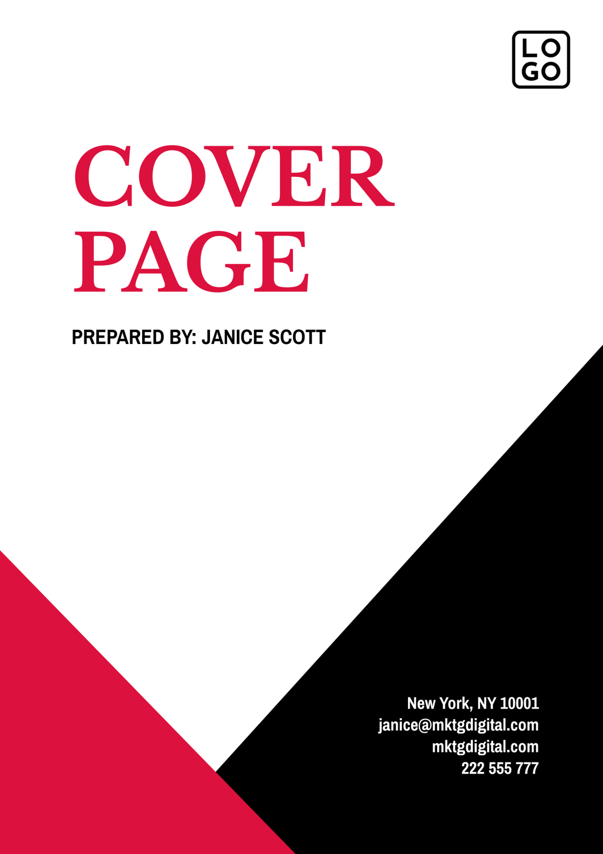 Free College Design Report Cover Page Template To Edit Online