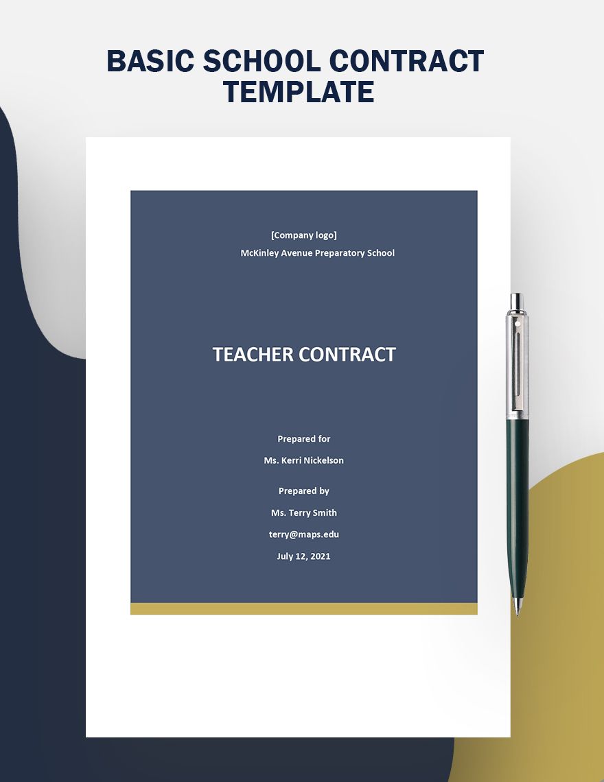 Basic School Contract Template