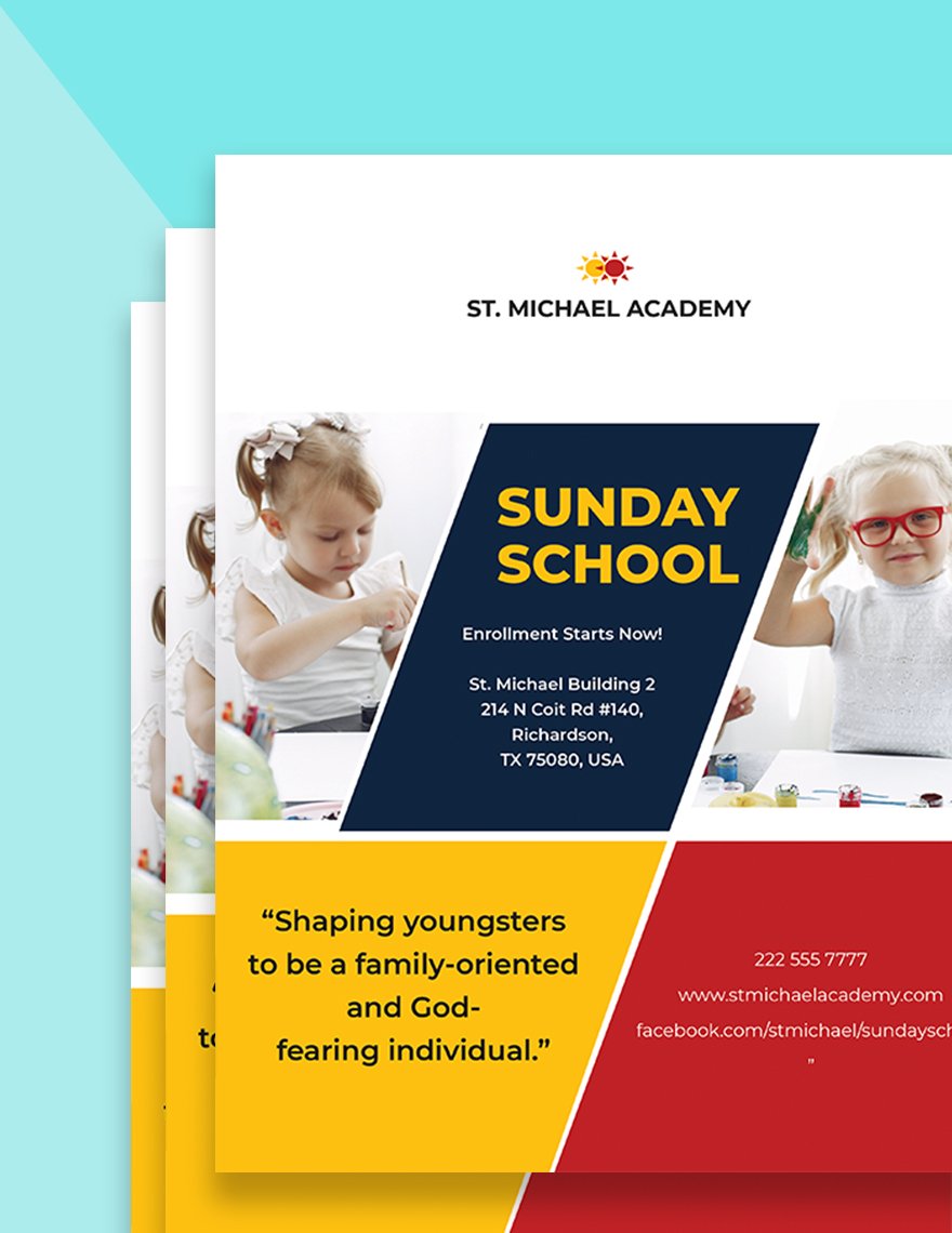 Sunday School Flyer Template Printable