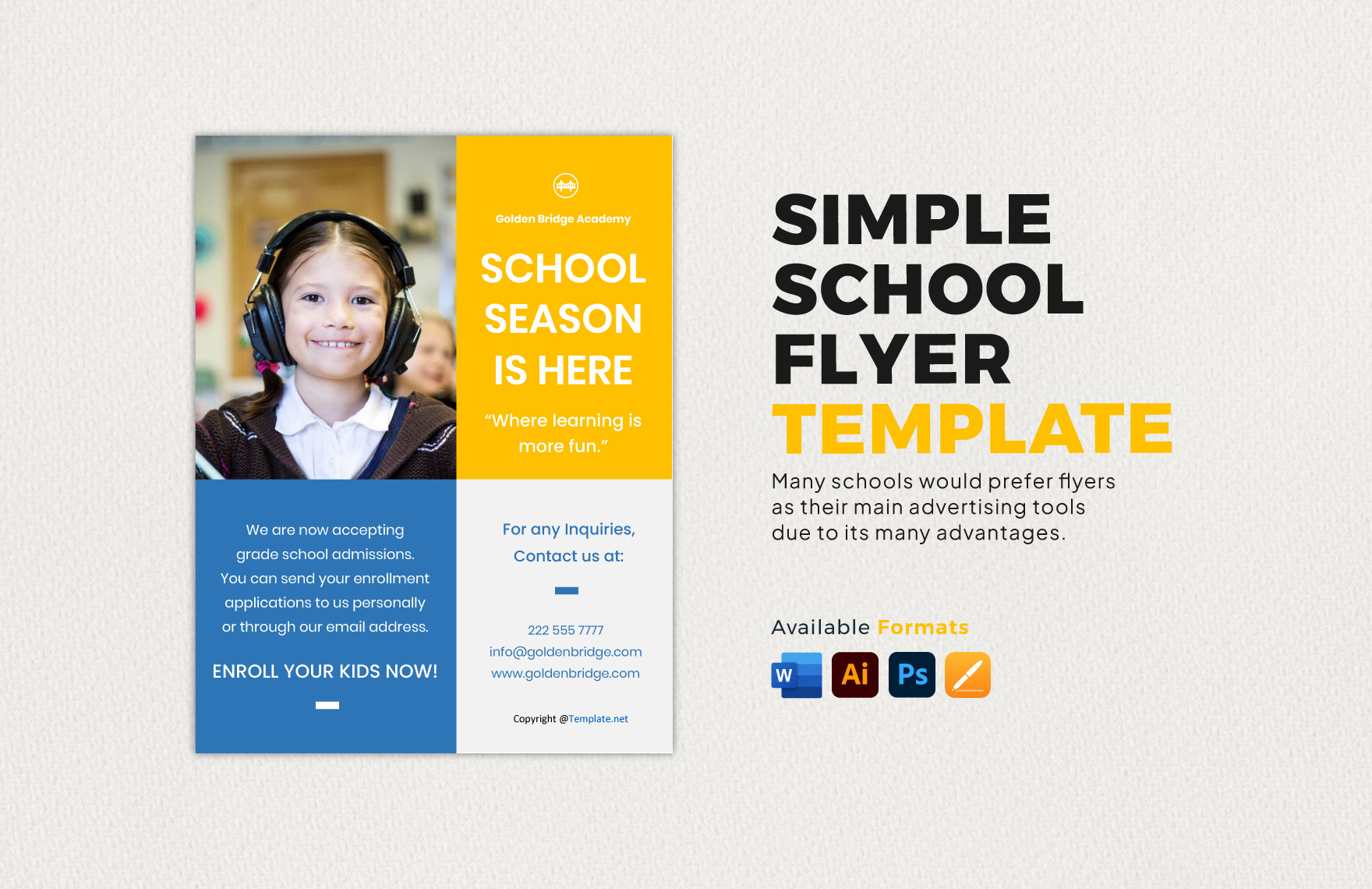 Editable School Flyer Templates In Illustrator To Download Editable School Flyer Templates In Illustrator To Download