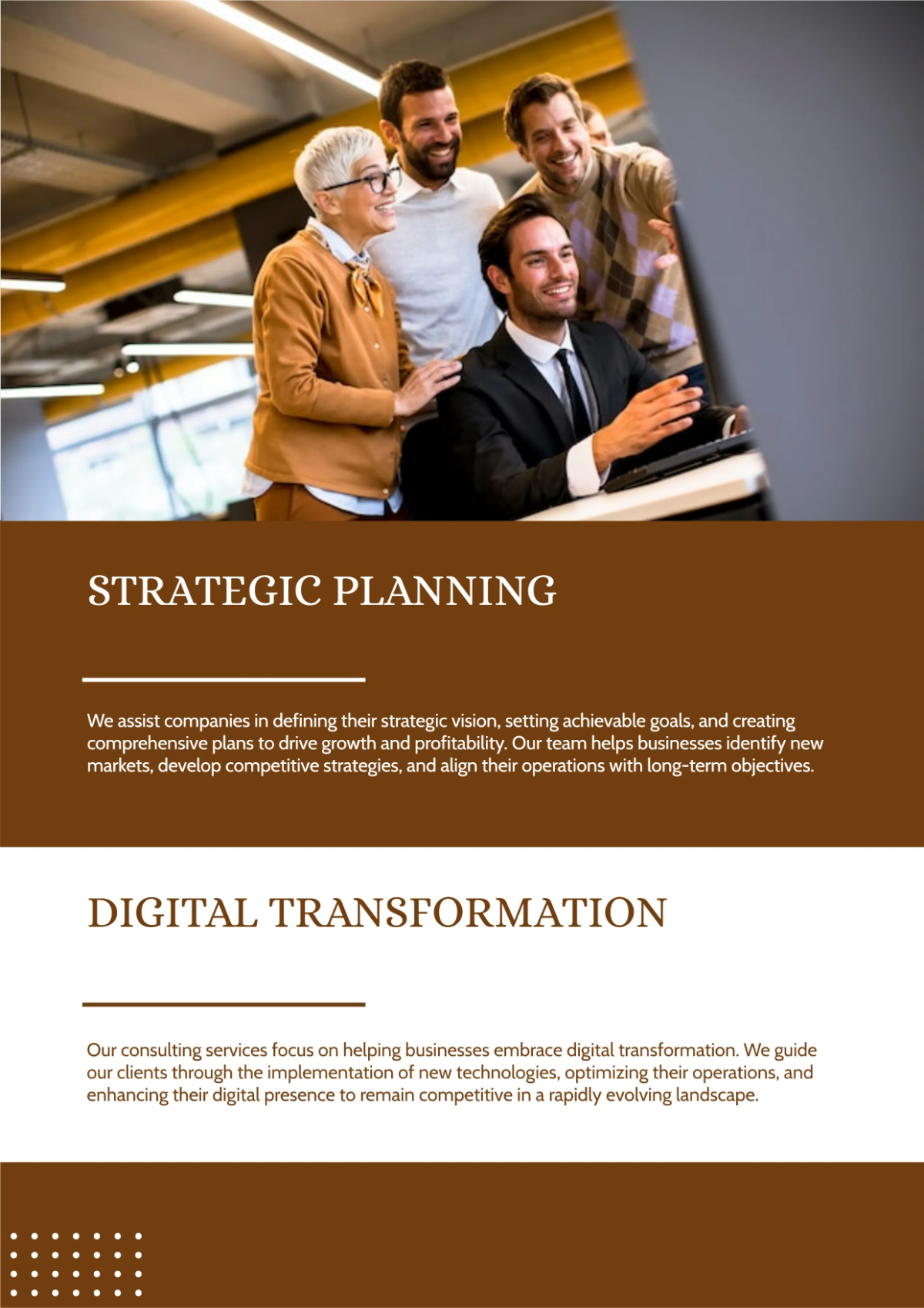 Free Sophisticated Company Profile Template to Edit Online