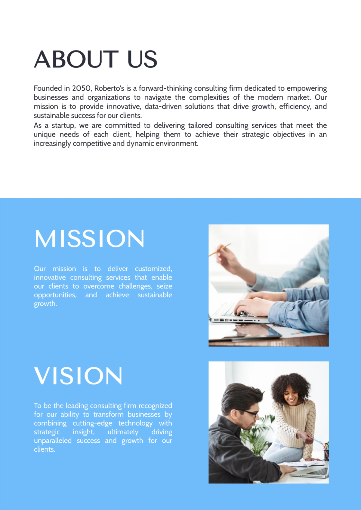 Free Contemporary Company Profile Template to Edit Online