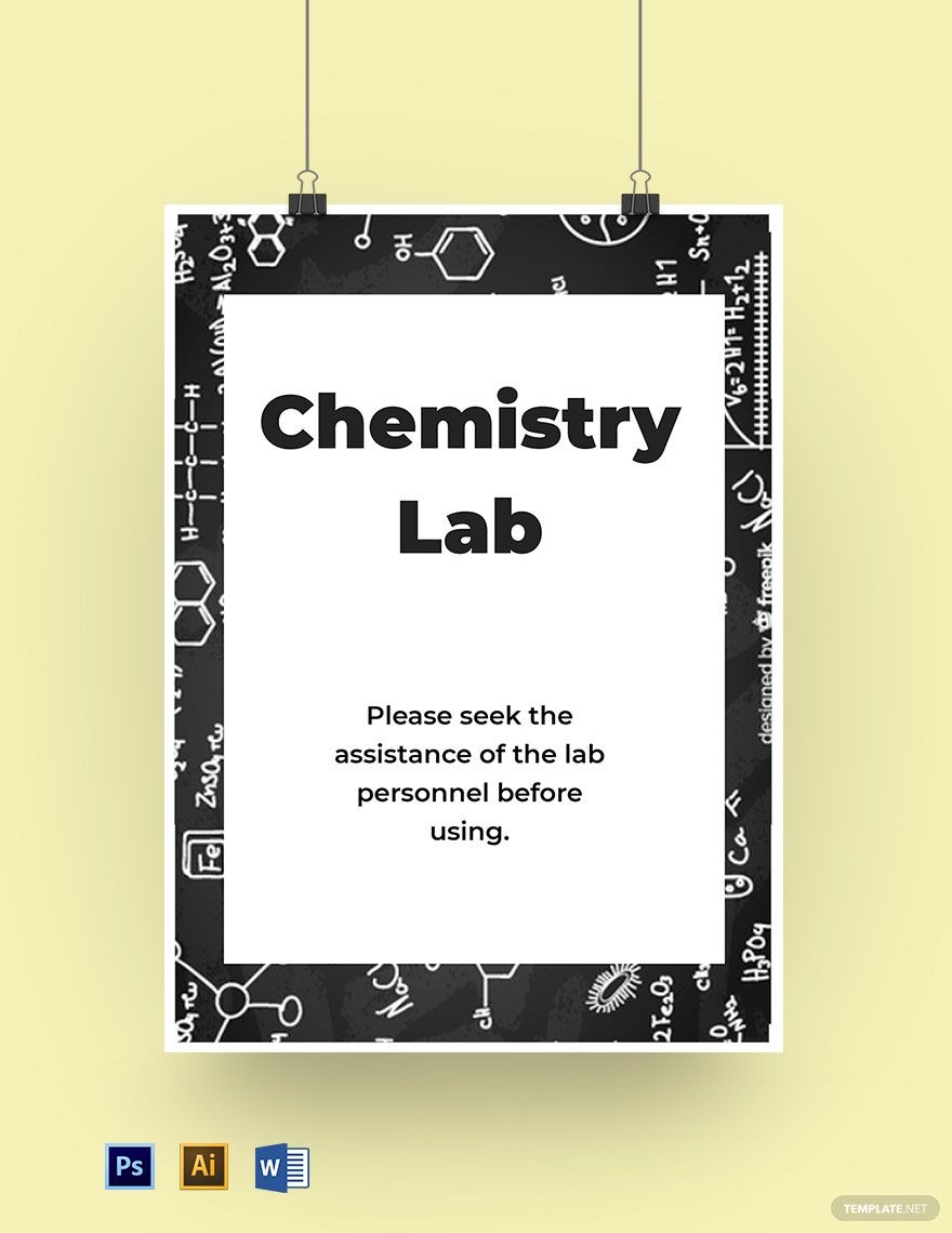 School Lab Sign Template