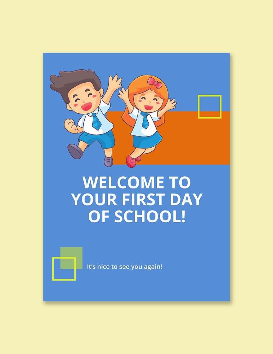 First Day of School Sign Template