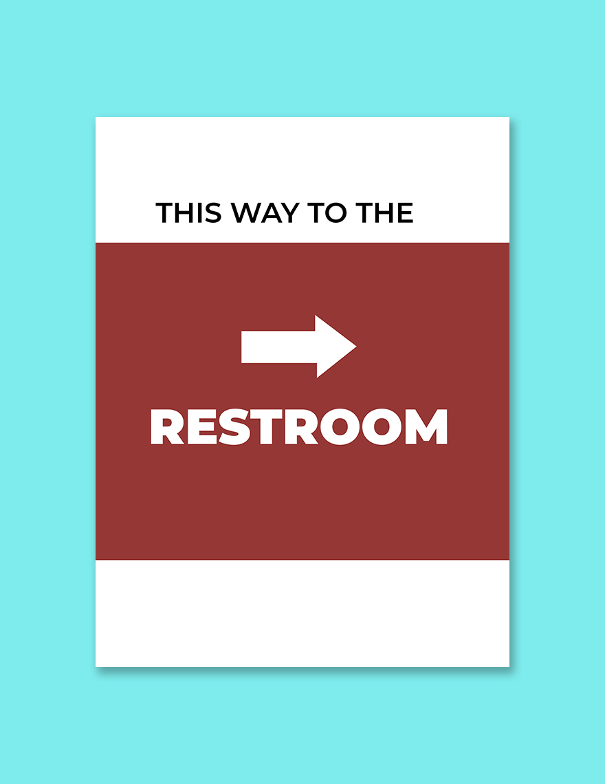 School Restroom Sign Template