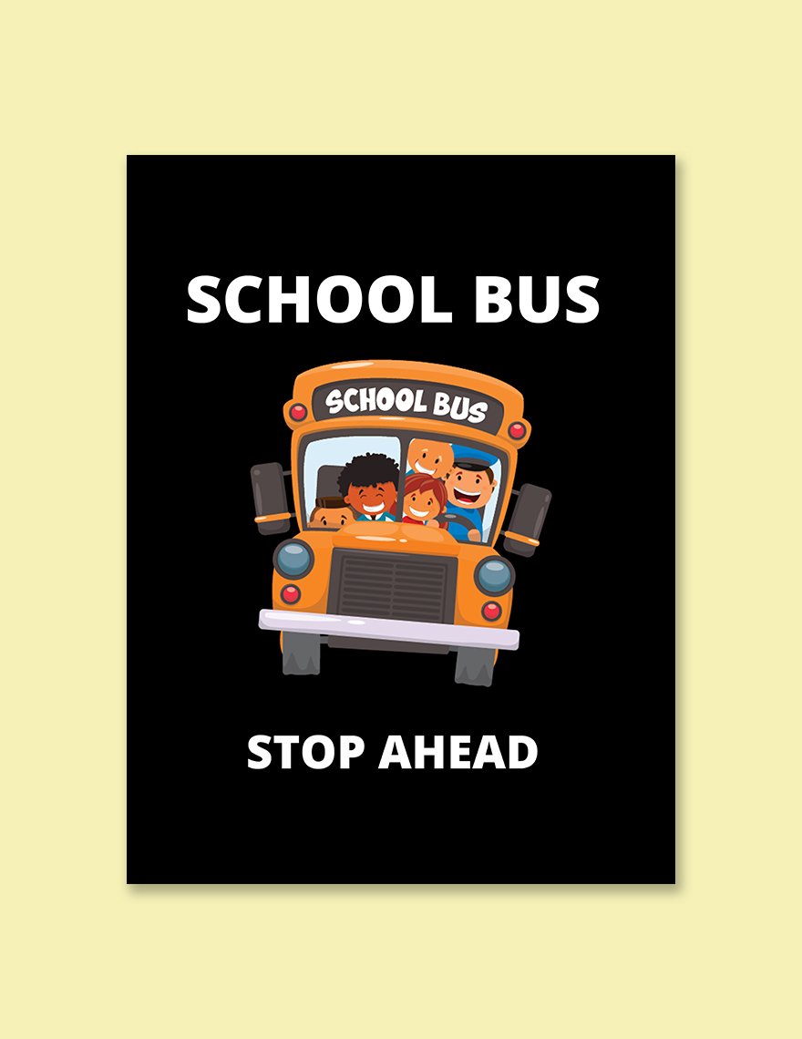 School Bus Sign Template