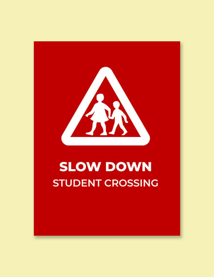 School Crossing Sign Template Printable