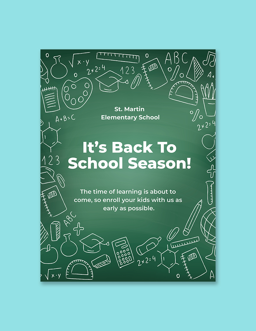 Back to School Sign Template