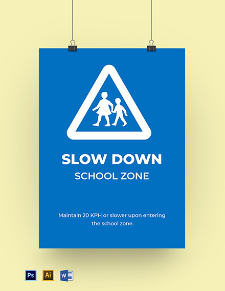 School Zone Sign Template
