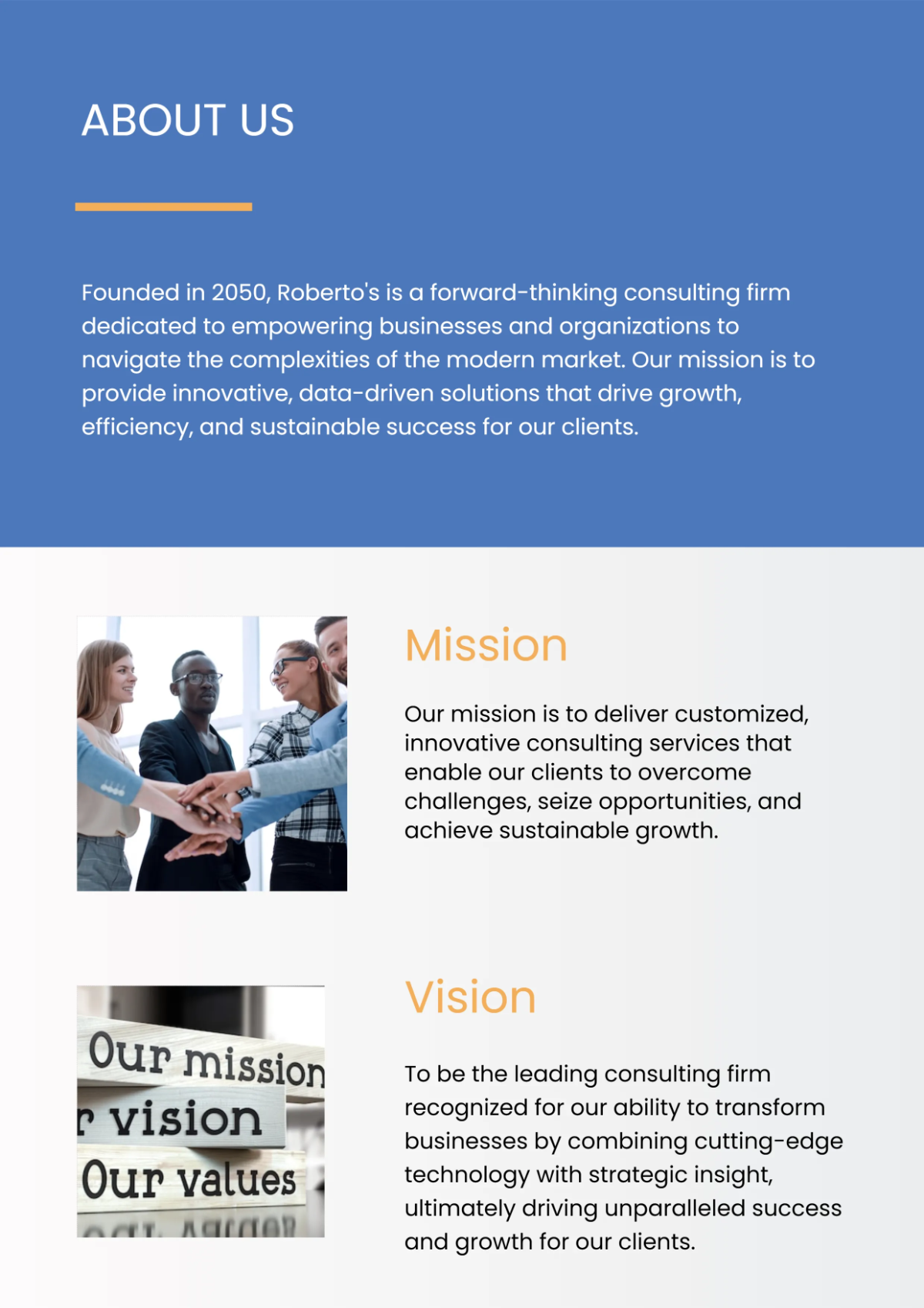 Free Corporate Company Profile Template to Edit Online